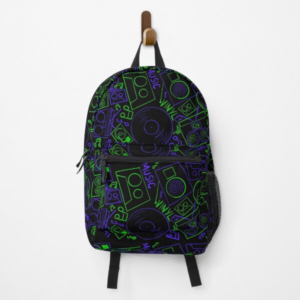 Item preview, Purple Green Music Hand Drawn Graffiti Hip Hop Music Pattern designed and sold by that5280lady.