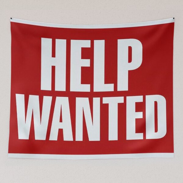 Item preview, Help Wanted, Help Wanted Sign, Red and White Funny Help Wanted Tshirt designed and sold by Nostrathomas66.