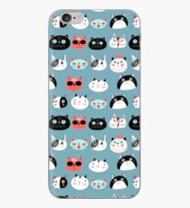 pattern amusing portraits of cats iPhone Case
