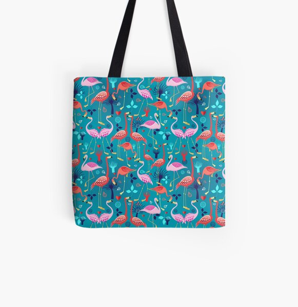 beautiful pattern lovers flamingo All Over Print Tote Bag
