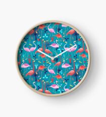 beautiful pattern lovers flamingo Clock