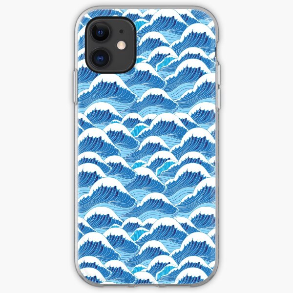 sea wave pattern iPhone Soft Case