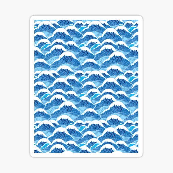 sea wave pattern Sticker