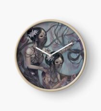 collecting silk from crystal spiders Clock