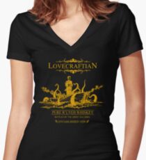 Lovecraftian - R'lyeh Whiskey Gold Label Women's Fitted V-Neck T-Shirt