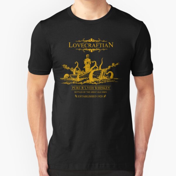 Lovecraftian - R'lyeh Whiskey Gold Label Slim Fit T-Shirt