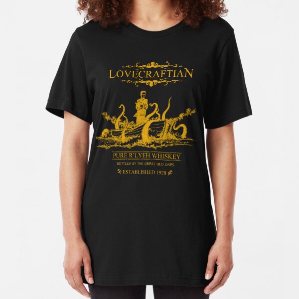 Lovecraftian - R'lyeh Whiskey Gold Label Slim Fit T-Shirt