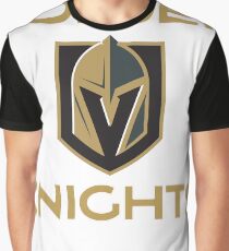 A Golden Vegas Sports Shirt Knight Emblem Tshirt Graphic T-Shirt