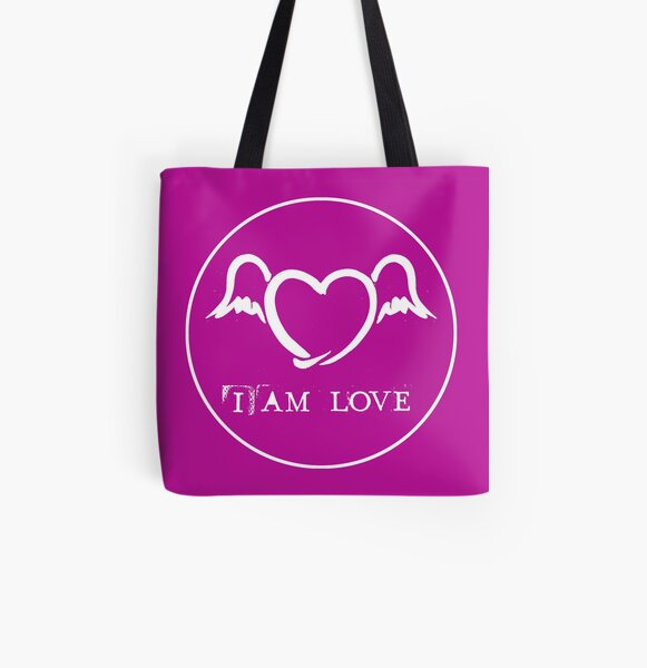 I AM LOVE Allover-Print Tote Bag