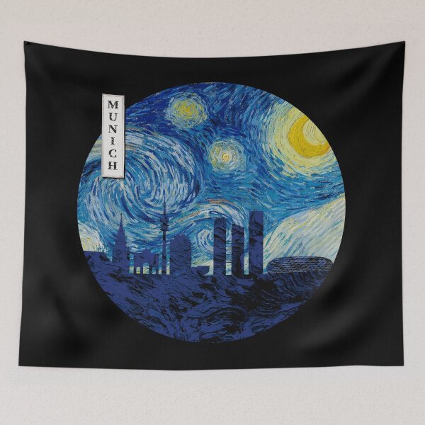 Item preview, Munich Starry Night Van Gogh Circle designed and sold by DFerraz.