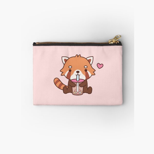 Item preview, Cute Red Panda Drinking Bubble Tea designed and sold by rustydoodle.