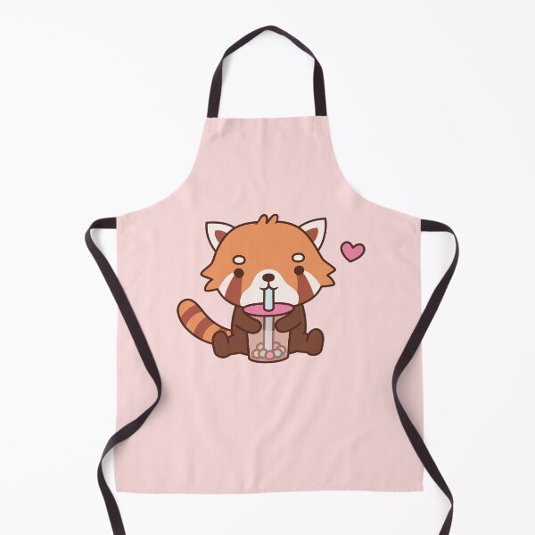 Item preview, Cute Red Panda Drinking Bubble Tea designed and sold by rustydoodle.