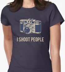 I Shoot People Photography Camera Women's Fitted T-Shirt