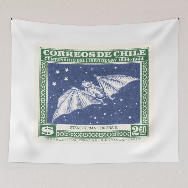 Item preview, 1948 CHILE Red Fruit Bat Postage Stamp designed and sold by retrographics.