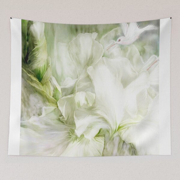Item preview, White Iris And Hummingbird designed and sold by Carol  Cavalaris.
