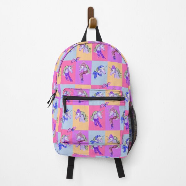Item preview, Shades of Pink and Purple Pastel Pop Art Christmas with Christmas Unicorns designed and sold by Jane Holloway.