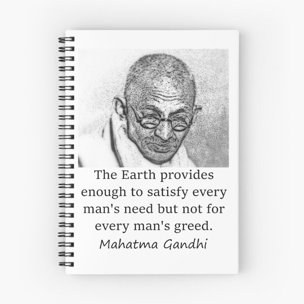 Item preview, The Earth Provides - Mahatma Gandhi designed and sold by CrankyOldDude.