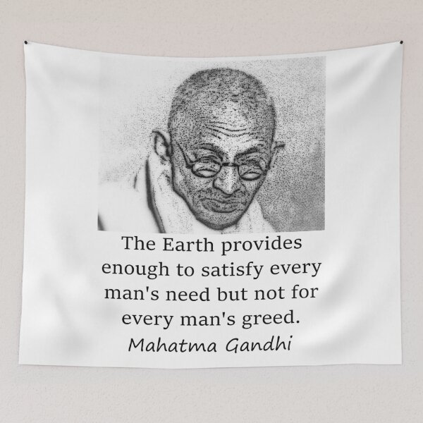 Item preview, The Earth Provides - Mahatma Gandhi designed and sold by CrankyOldDude.