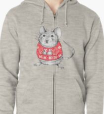 A Festive Mouse Zipped Hoodie