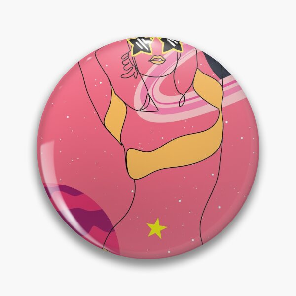 Item preview, Pink Space Bikini Chick designed and sold by ArtbyLeahAlexis.