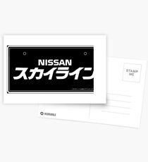 NISSAN N カ ン ン ン (NISSAN skyline) white Postcards