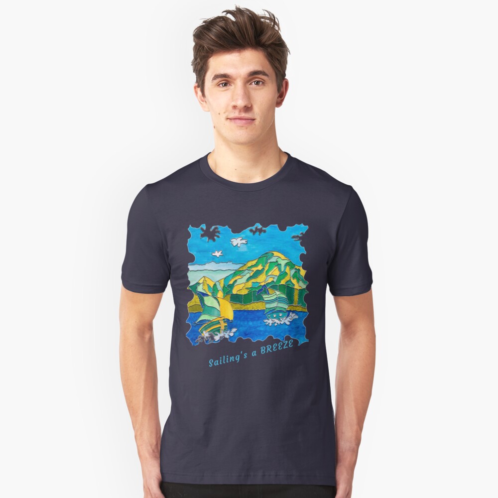 SAILING'S A BREEZE - OCEAN ART Slim Fit T-Shirt