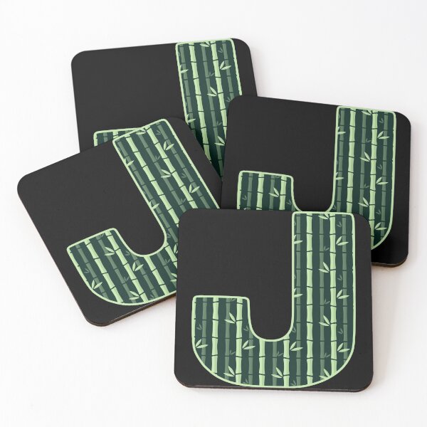 Item preview, Letter J Bamboo Pattern - Alphabet Characters designed and sold by artfulnotebook.