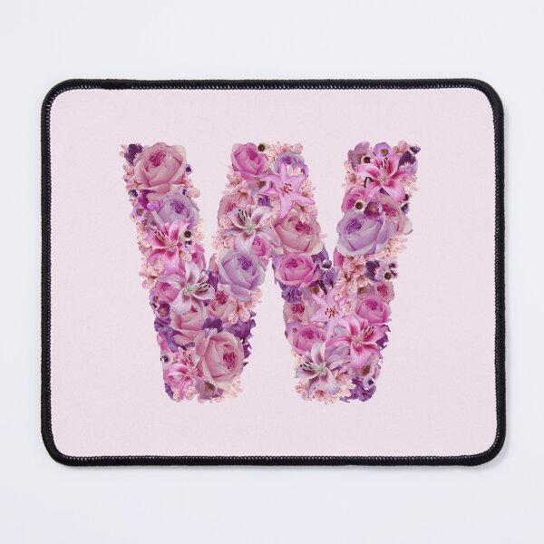 Item preview, Letter W | Pink Flower Pattern | Letter Art | Typography designed and sold by hayleylauren.
