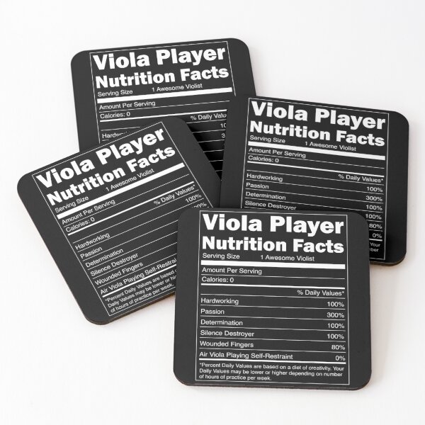 Item preview, Music Funny Nutrition Facts Viola Player designed and sold by VincenzoAhren.