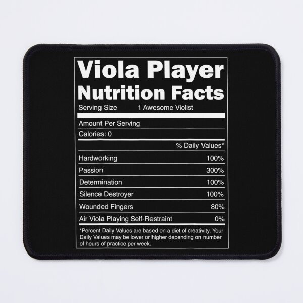 Item preview, Music Funny Nutrition Facts Viola Player designed and sold by VincenzoAhren.