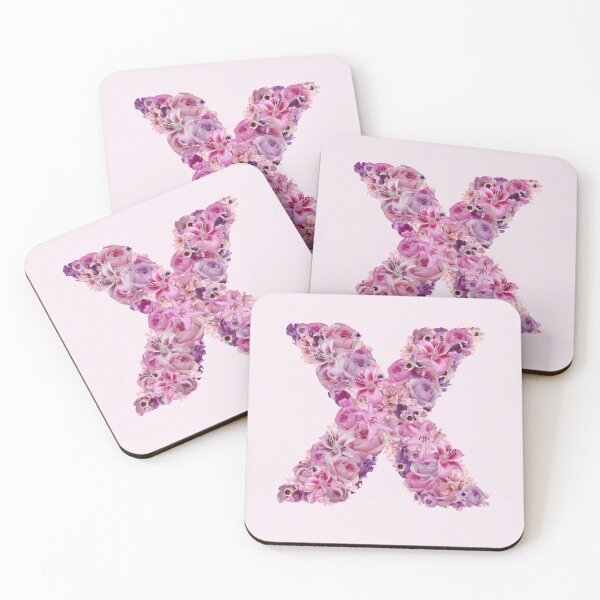 Item preview, Letter X | Pink Flower Pattern | Letter Art | Typography designed and sold by hayleylauren.