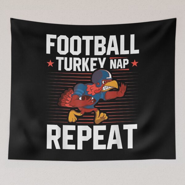 Item preview, Football Turkey Nap Repeat Funny Sport Thanksgiving chicken designed and sold by KimberlyOppen.