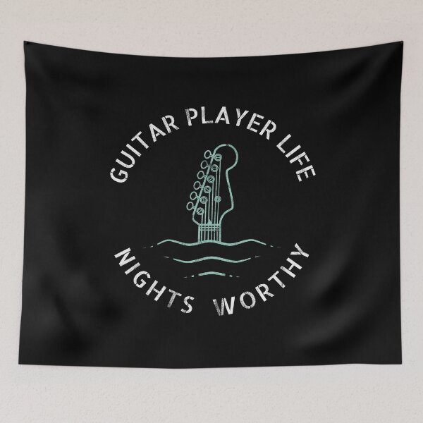Item preview, Guitar Player Life Nights Worthy Dark Theme designed and sold by nightsworthy.