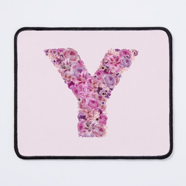 Item preview, Letter Y | Pink Flower Pattern | Letter Art | Typography designed and sold by hayleylauren.