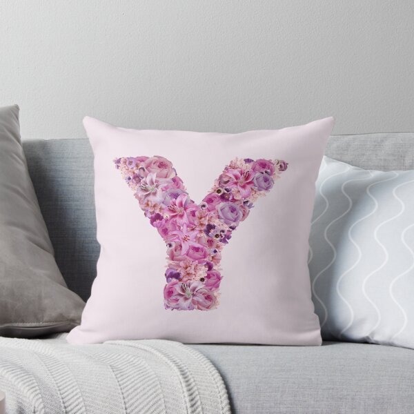 Item preview, Letter Y | Pink Flower Pattern | Letter Art | Typography designed and sold by hayleylauren.
