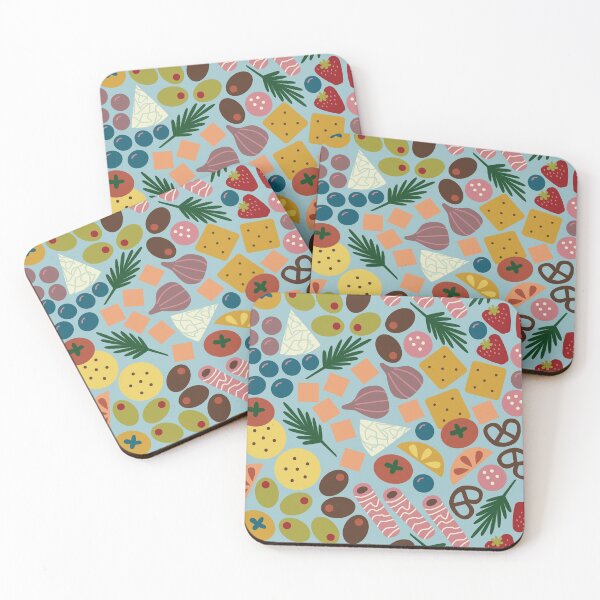Item preview, "Charming Charcuterie" Designer Food Fun Foodie Kitchen Fruit Vegetable Print designed and sold by victoriabdesign.