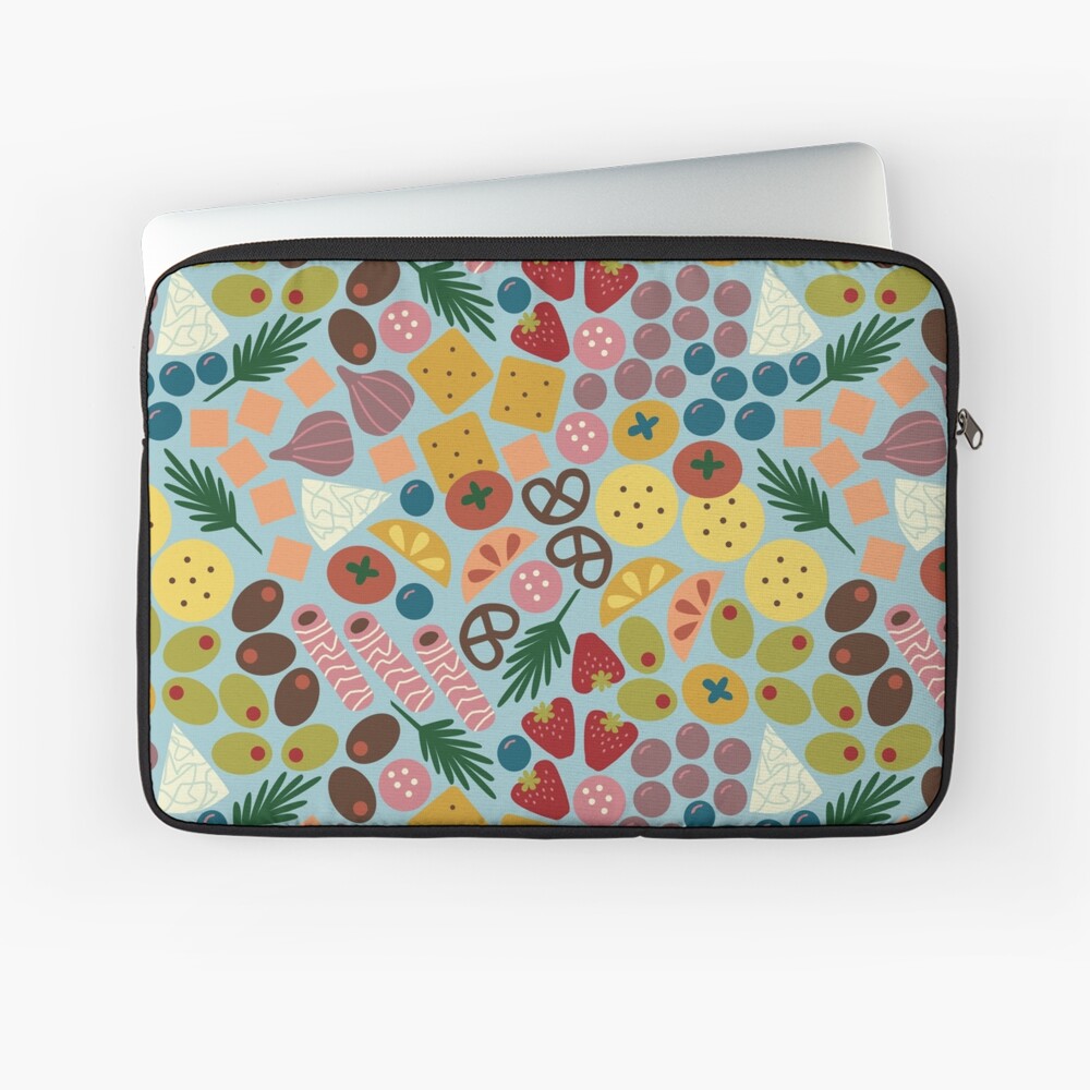 "Charming Charcuterie" Designer Food Fun Foodie Kitchen Fruit Vegetable Print Laptop Sleeve