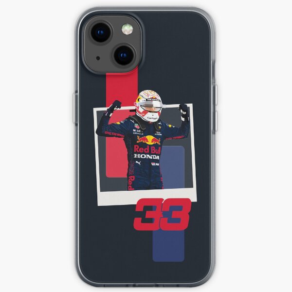 Max Verstappen célèbre sa victoire (polaroid) Coque souple iPhone
