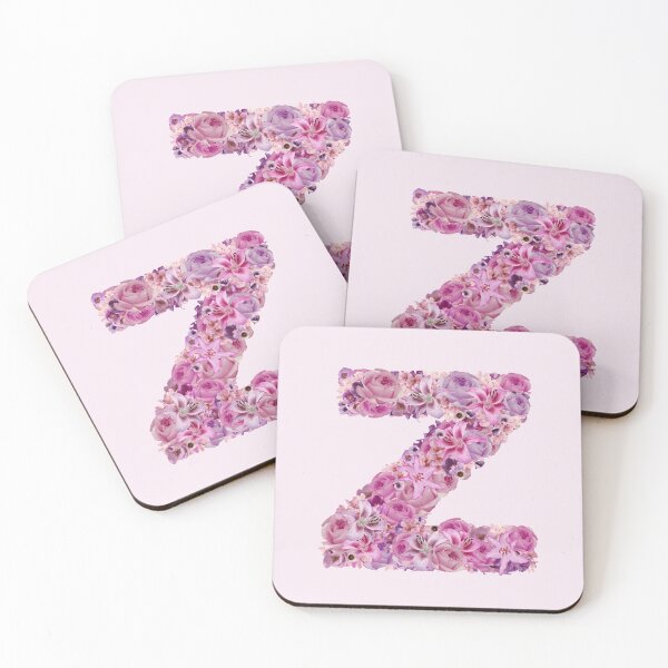 Item preview, Letter Z | Pink Flower Pattern | Letter Art | Typography designed and sold by hayleylauren.