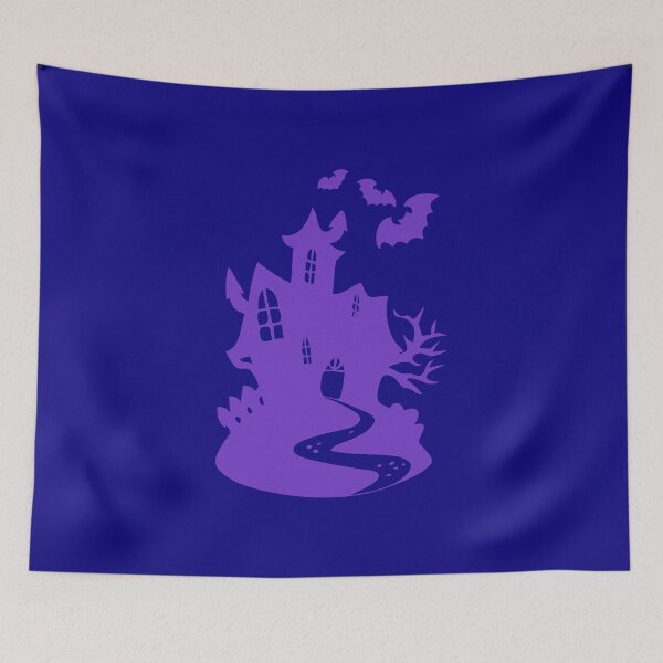 Item preview, horror castle silhoutte purple designed and sold by black wedus.