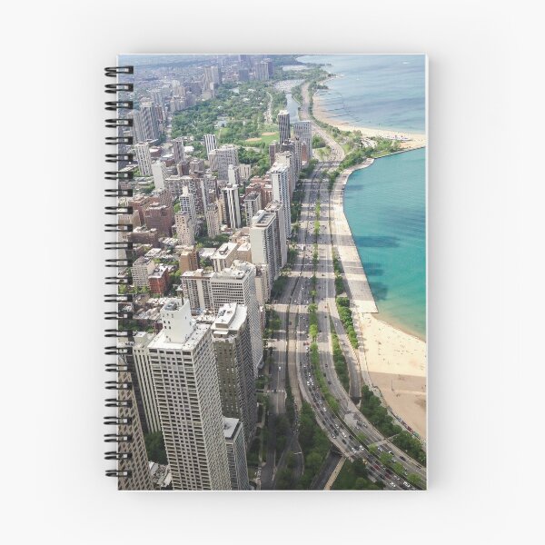 Item preview, Edificios del centro de Chicago fotográfico designed and sold by healthybrains.