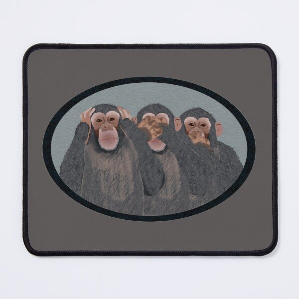 Item preview, Three Wise Chimpanzees designed and sold by Amy Hadden.