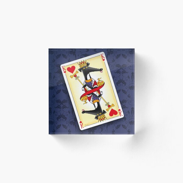 King of Hearts Acrylic Block