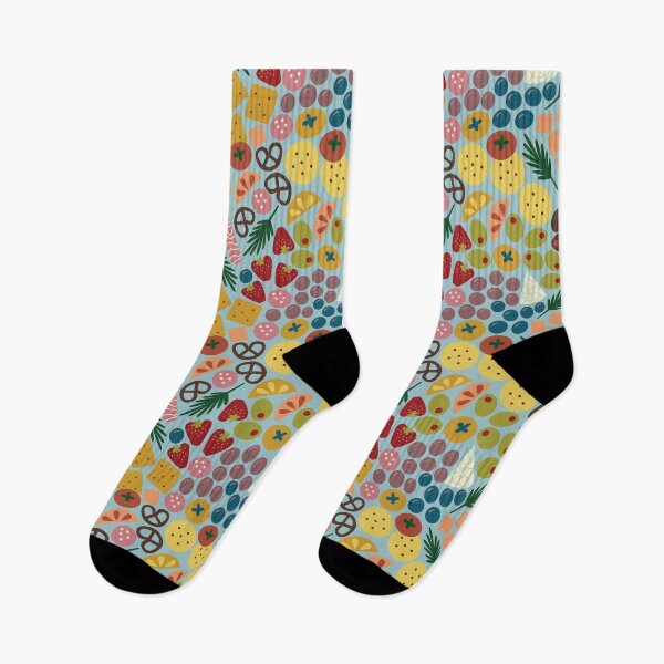 Item preview, "Charming Charcuterie" Designer Food Fun Foodie Kitchen Fruit Vegetable Print designed and sold by victoriabdesign.