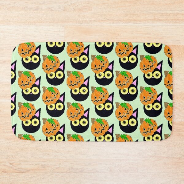 Item preview, Black Cat With Pumpkin Mask designed and sold by missmann.