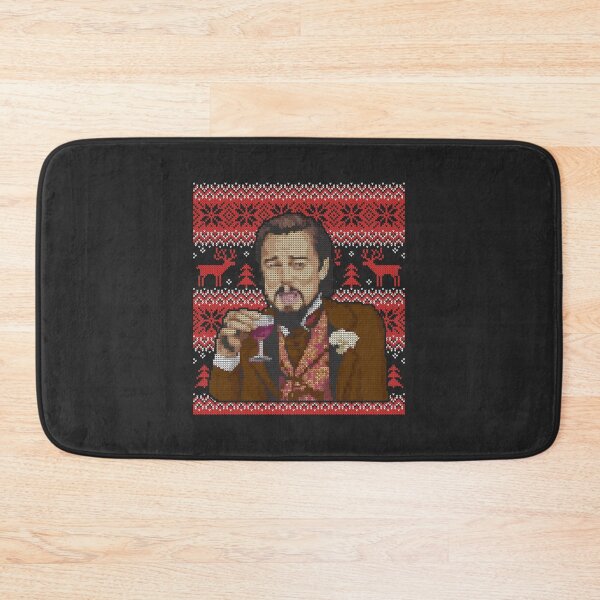 Item preview, l-eonardo Dicaprio Django Laughing Ugly Christmas Sweater p-attern designed and sold by AubreyLRi.