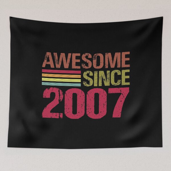 Item preview, Awesome Since 2007 Retro Vintage 14th Birthday Gift designed and sold by designbychow.