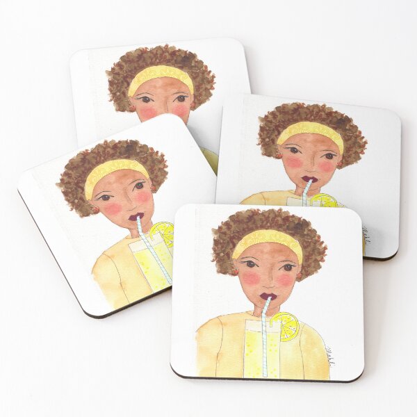Item preview, Drinking Lemonade Girl designed and sold by Mahli's  Artful Whimsy.