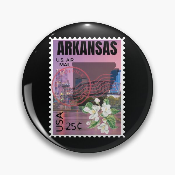 Item preview, Arkansas US Postage Stamp With Apple Blossom and Little Rock designed and sold by S-JDesigns.