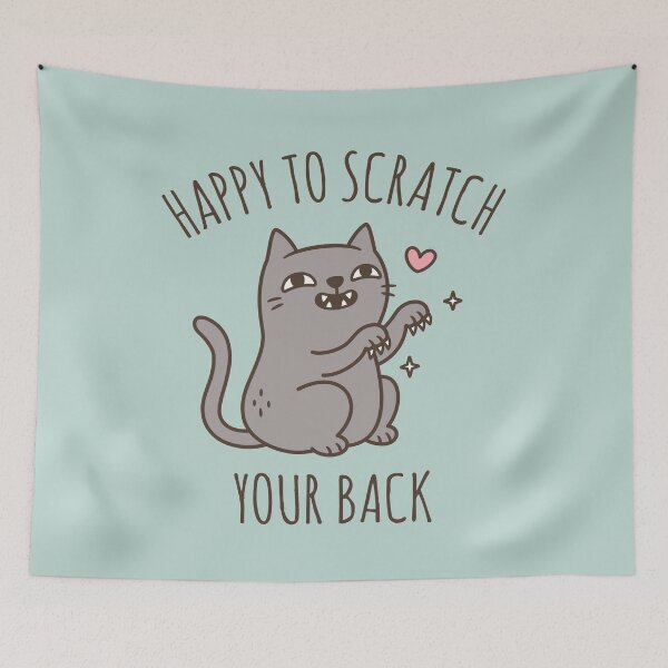 Item preview, Funny Sharp Claws Cat Happy To Scratch Your Back designed and sold by rustydoodle.